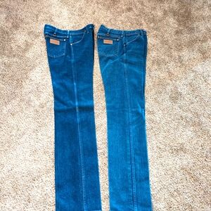 Wrangler 13MWZ official rodeo jeans size 31/36 and 30/36 two pair.